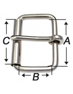 Rollschnalle 16 mm Nickel frei 2