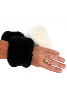 Pulswärmer aus Rex Kaninfell