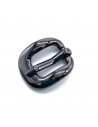 Einfache Schnalle 10mm schwarz glänzend