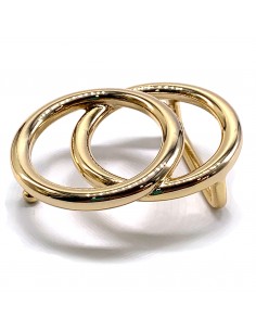 Schnalle 2Ringe 30mm gold 2