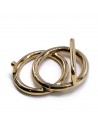 Schnalle 2Ringe 30mm gold