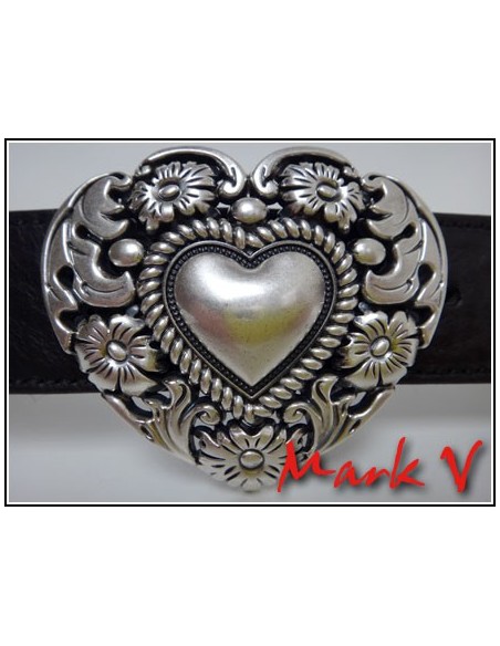 Schnalle Herz mit Rosenkranz