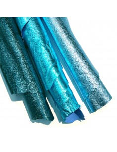 Lammnappa Metallic Blau Töne