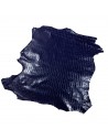 Lamm Lackleder mit Kroko marine