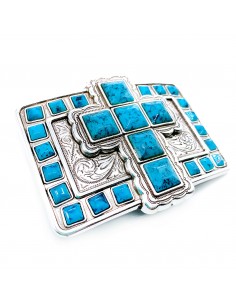 Schnalle Kreuz Türkis 2