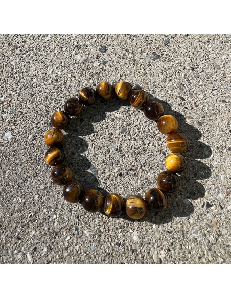 Armband Halbedelstein Tigerauge 10mm