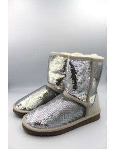 Pailletten Lammfell Schuhe...