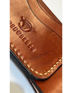 Edles Blankleder Kreditkarten Etui mit Münz- und Notenfach