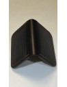 Der Bulle unter den Leder Kreditkarten Etuis, aus schwarzem Blankleder und roten Handnähten