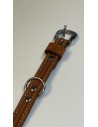 Handumnähtes, einmalig schönes Hundehalsband aus Blankleder von einem Hundefreund mit Liebe gefertigt