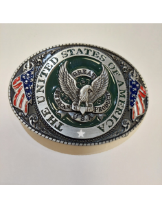Schnalle mit Amerika-Motiv
