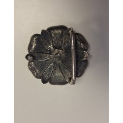 Gürtelschnalle Totenkopf-Blume