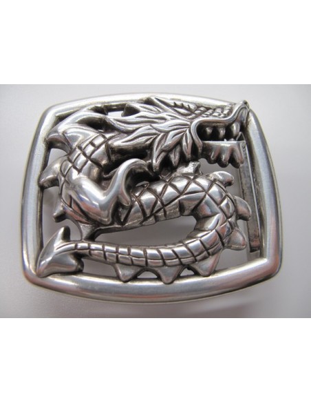 Schnalle Drache im Rechteck