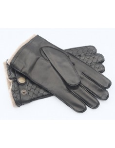 Herrenhandschuh geflochtenes Leder Guanti Alex