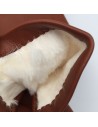 Damenhandschuh mit Kaninchenfutter weiss Guanti Alex
