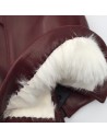 Damenhandschuh mit Kaninchenfutter weiss Guanti Alex