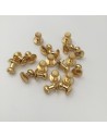 Kopfniete Diamant 6mm gold