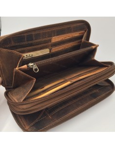 Greenburry Vintage Kombibörse mit Smartphone Fach