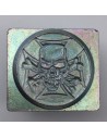 Punzierstempel 3D Schild mit Totenkopf