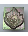 Punzierstempel 3D Totenkopf mit Flamme