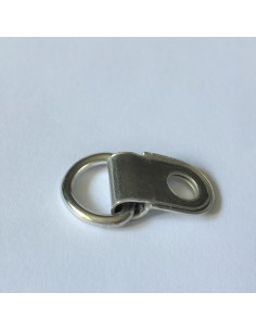 Schuhaken mit bewegl. D-Ring silber 2