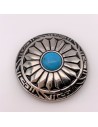 Concho silber mit türkis Kunststein
