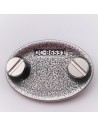 Concho Oval silber geschw. mit türkis Kunststein
