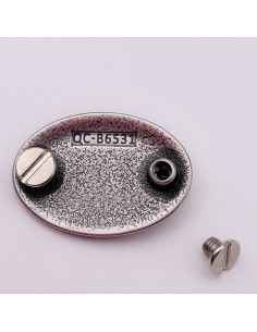 Concho Oval silber geschw. mit türkis Kunststein