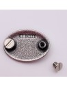 Concho Oval silber geschw. mit türkis Kunststein