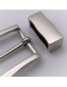 Einfache Schnalle 25mm Set mit Schlaufe altsilber