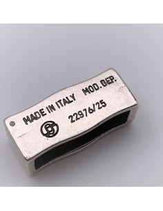 Einfache Schnalle 25mm Set mit Schlaufe altsilber