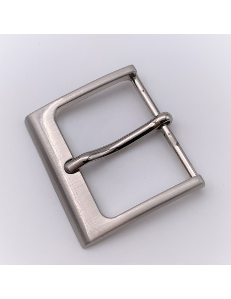 Einfache Schnalle 40mm Set. Satiniert nickel frei