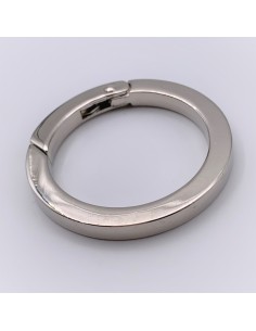 Karabiner Rund silber flach 2