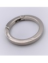 Karabiner Rund silber flach