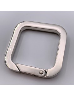 Karabiner Eckig silber flach 2