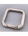 Karabiner Eckig silber flach