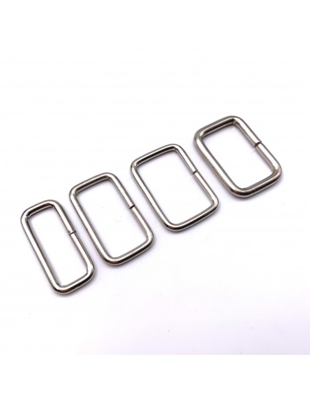 Drahtringe rechteckig 30mm silber