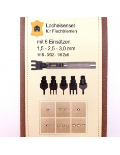 Locheisenset für Flechtriemen 2