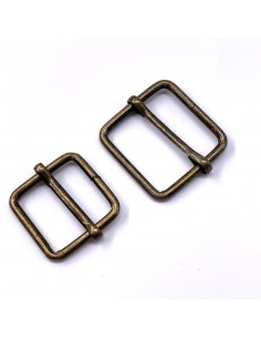 Schieber rechteckig Altmessing 2