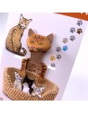 Leder Buchzeichen Mimi die Katze