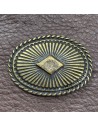 Aufnietplatte Oval mit Raute