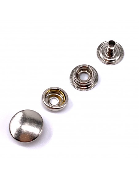 Druckknopf 15mm Eisen/Nickel ( Nickel frei)mit Ringfeder