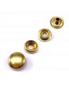 Druckknopf 12mm Messing rostfrei mit Ringfeder