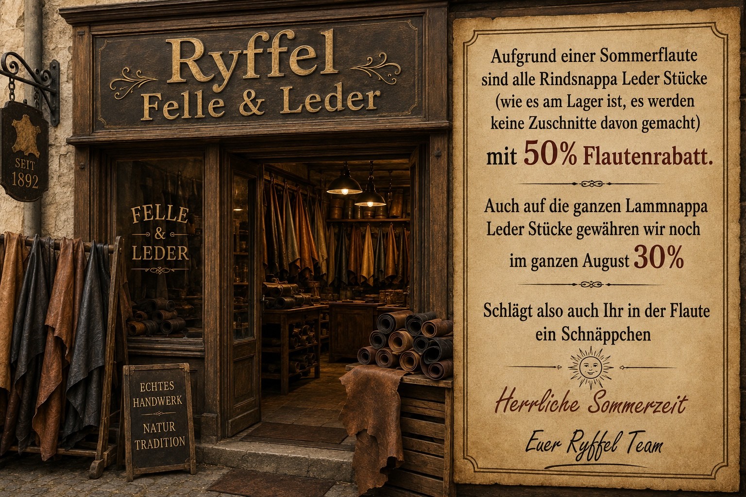 Lager Rinds- und Lammnappa Lederstück (ohne Zuschnitte) mit 30 - 50% Sommerflautenrabatt